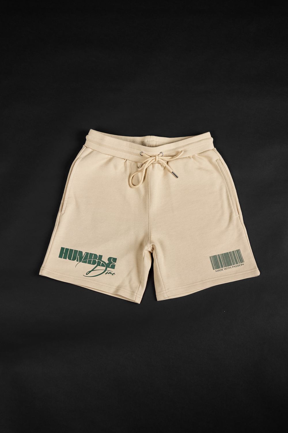 Kream/Green Shorts