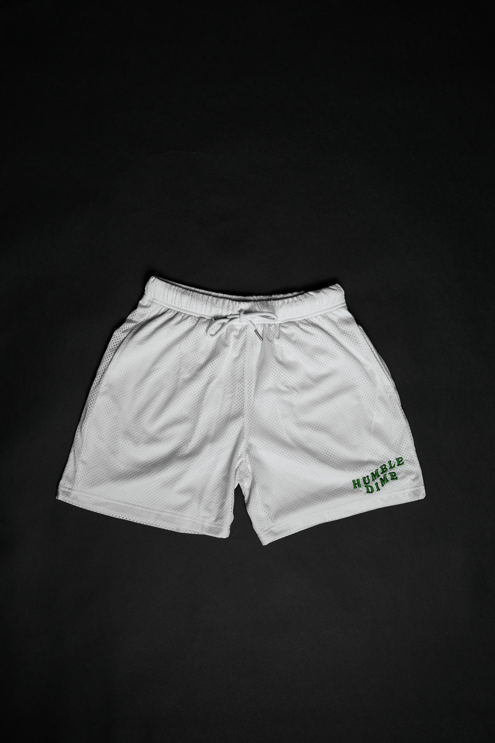 White/Green Mesh Shorts