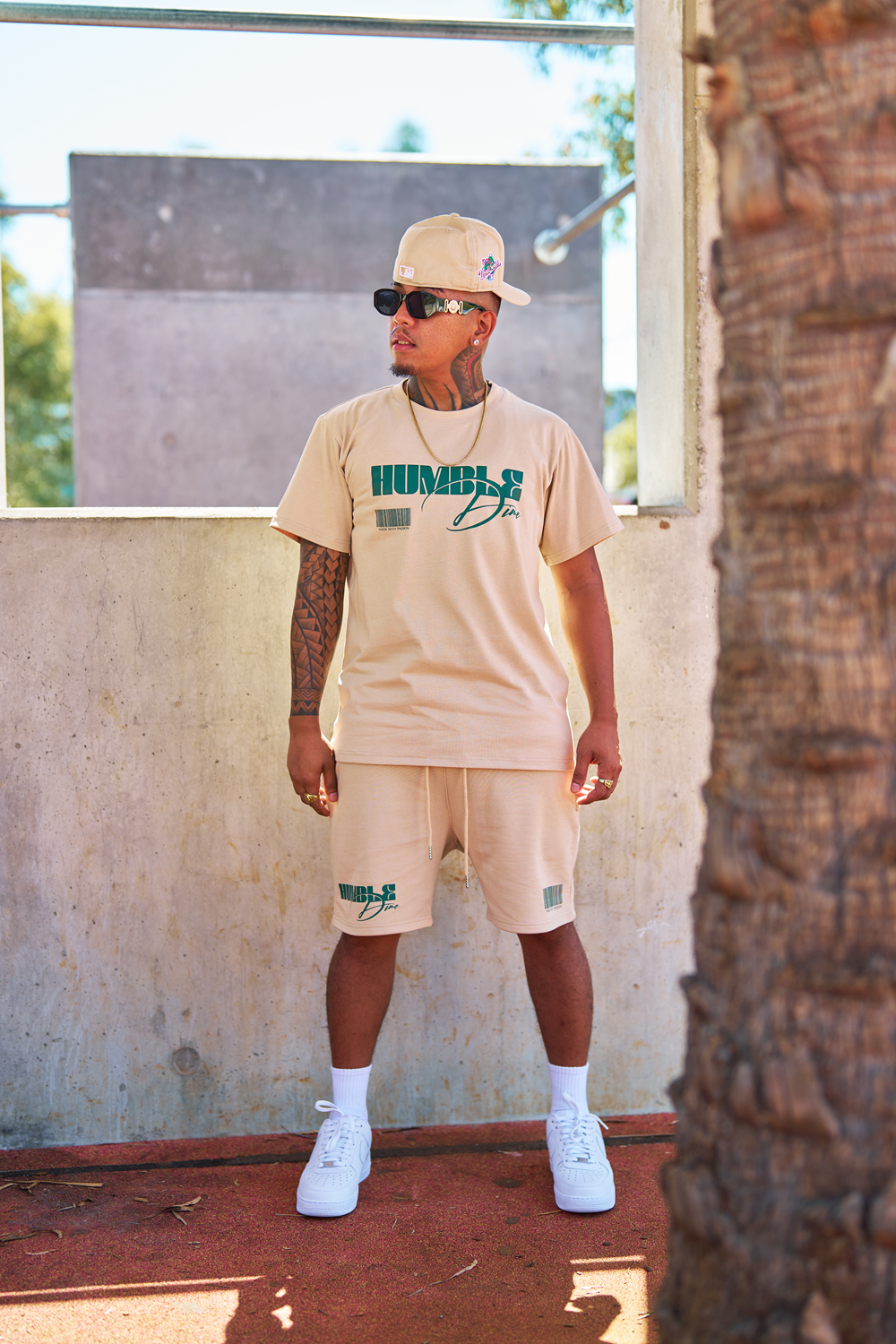 Kream/Green T-Shirt